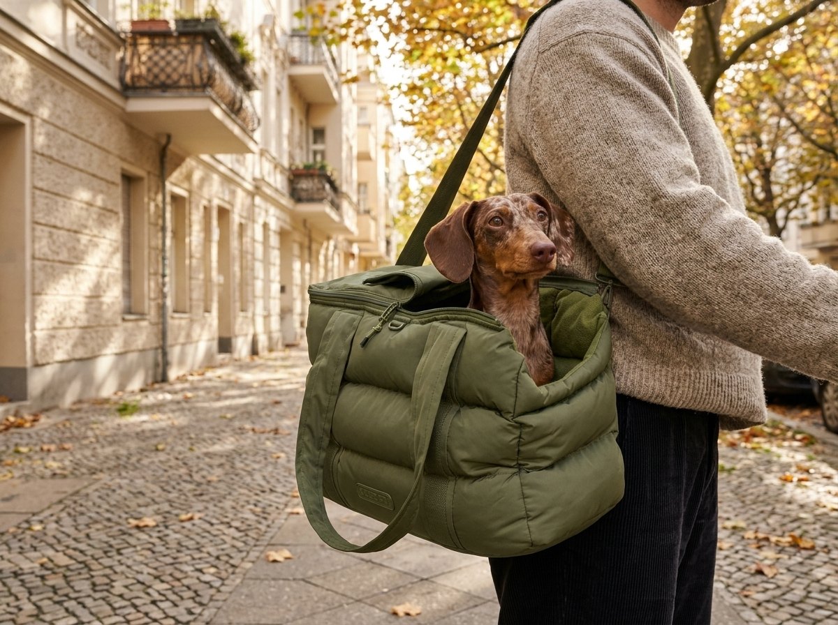 Hundetaschen in Berlin aussuchen und mit Hund anprobieren