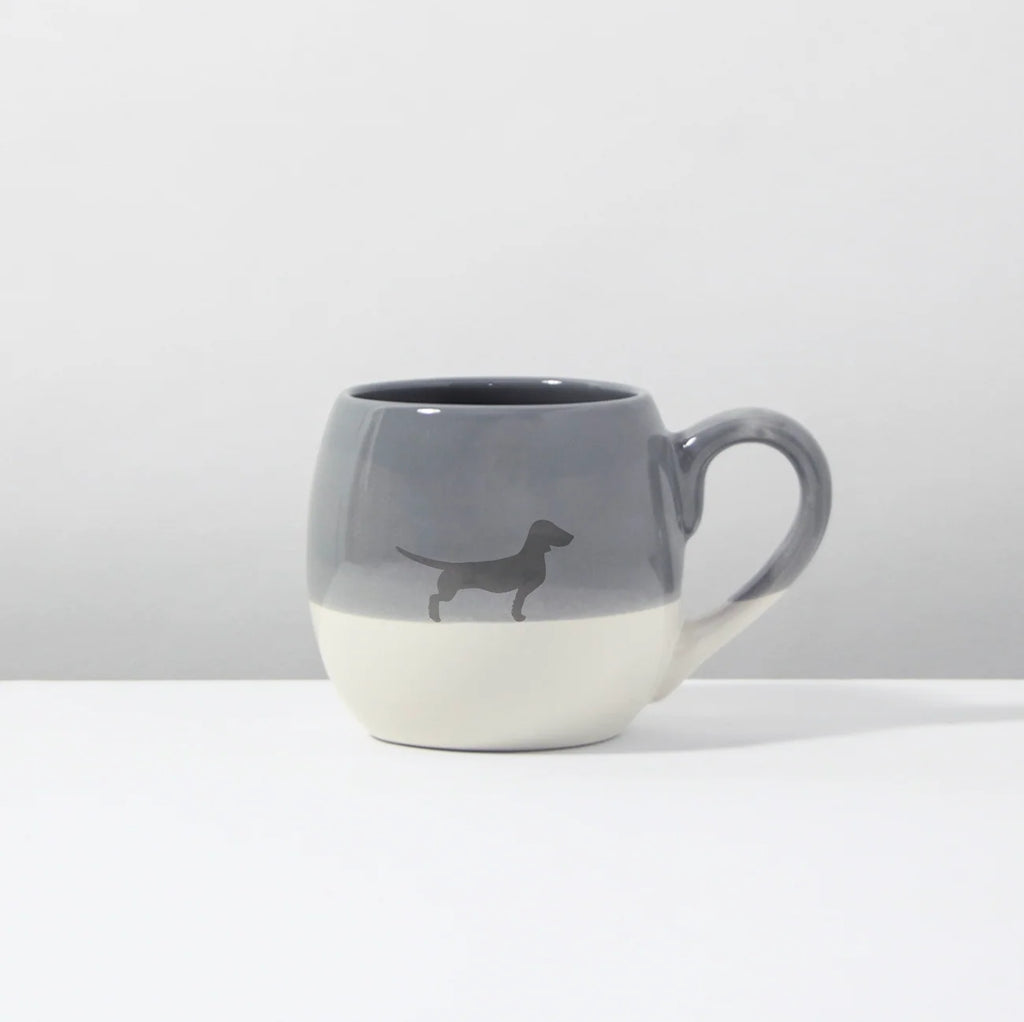 Alma & Gustl Becher Dackel Dusty Grau