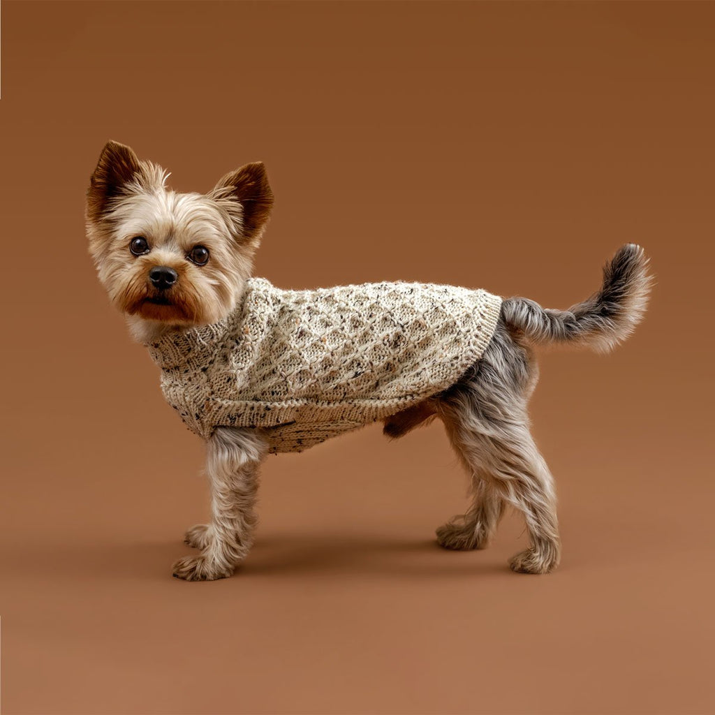 Alqo Wasi Hundepullover Speckled Ivory