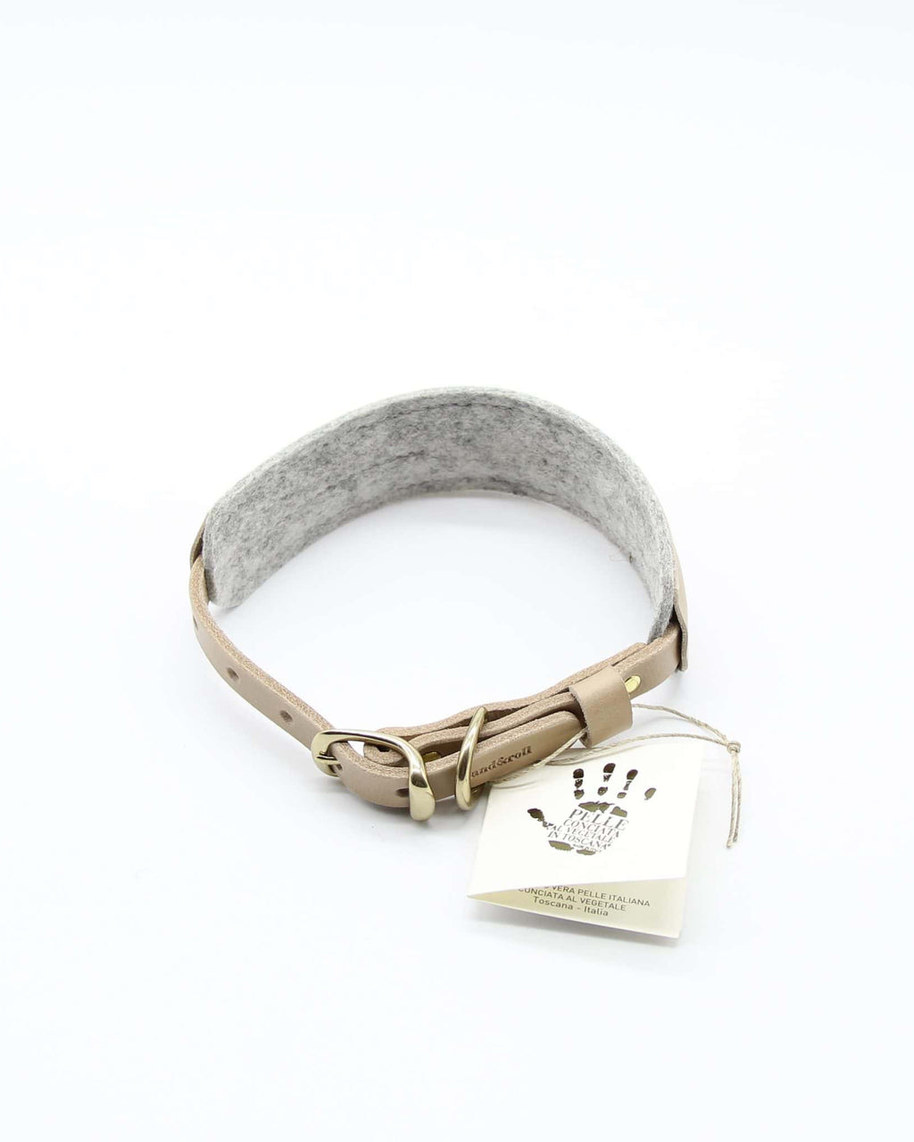 Band&Roll Leather Collar Pine