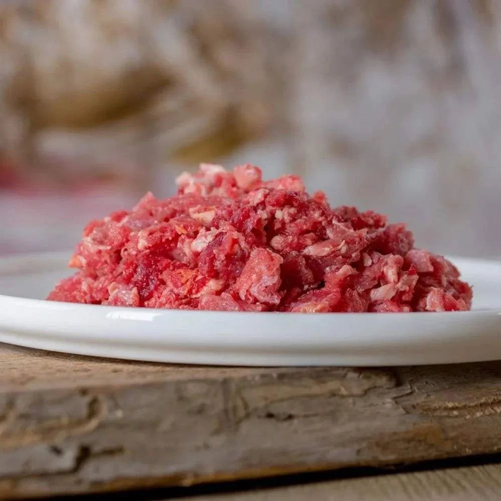 Barfgold Rohfleisch Rindermuskelfleisch durchwachsen gewolft (Fhain)