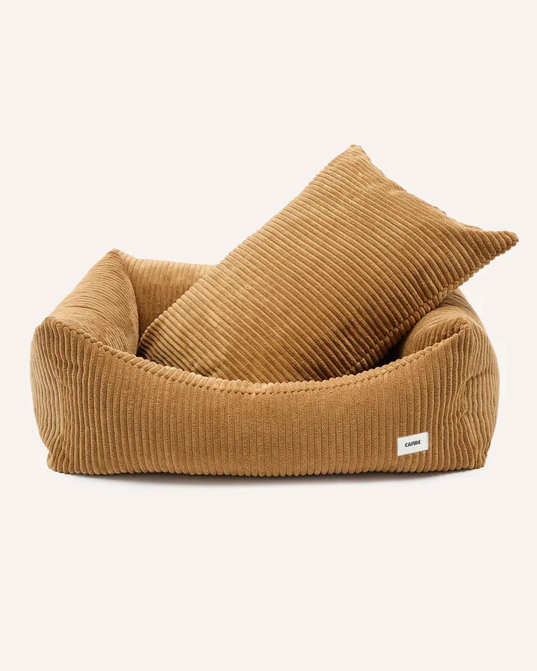 CAFIDE Dog Bed Snozy Corduroy Mustard