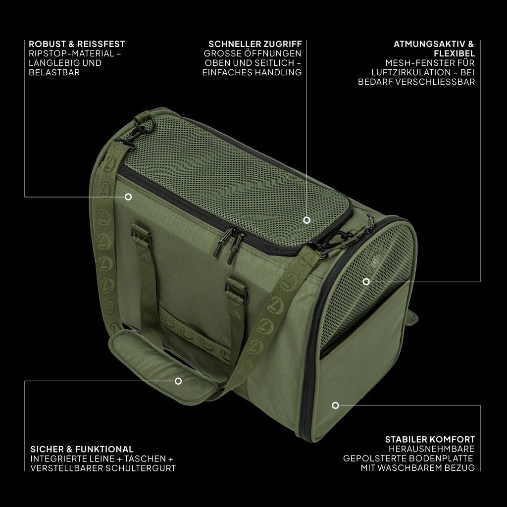 CLOUD7 Hundeflugtasche AKTIV Olive