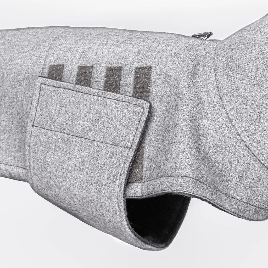 CLOUD7 Hundemantel Brooklyn BULLDOGGE Flanell Grey Gr.5