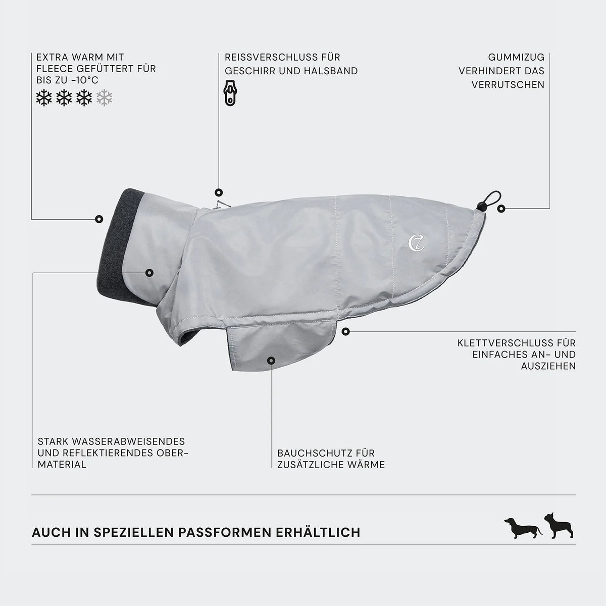 CLOUD7 Hundemantel Brooklyn BULLDOGGE Reflective