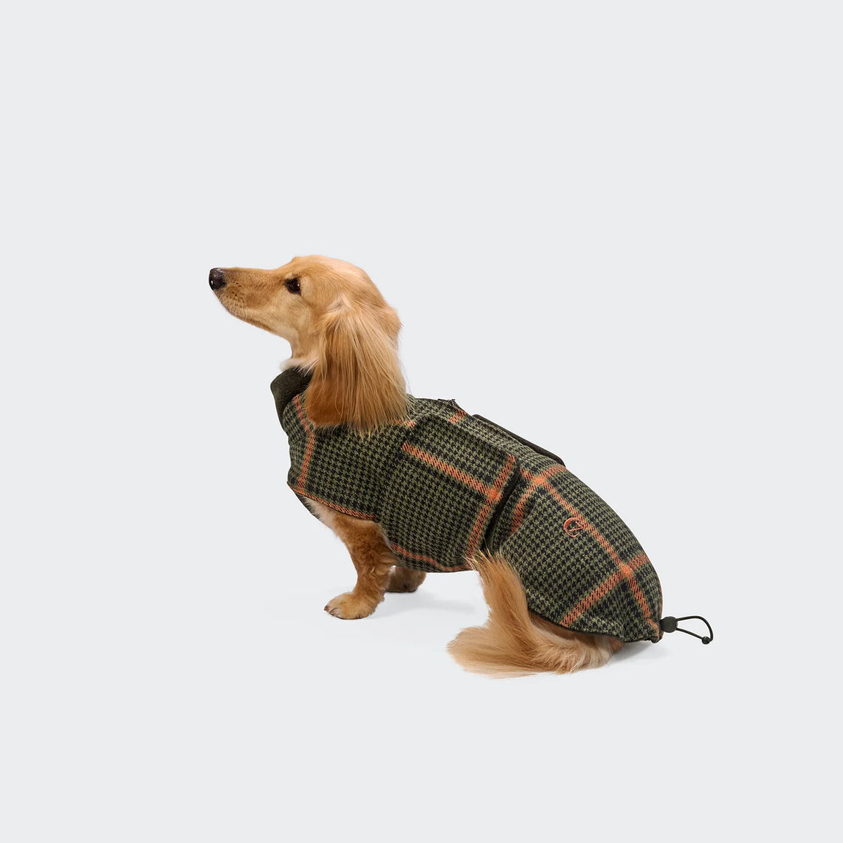 CLOUD7 Hundemantel Brooklyn DACKEL Flanell Tartan Green