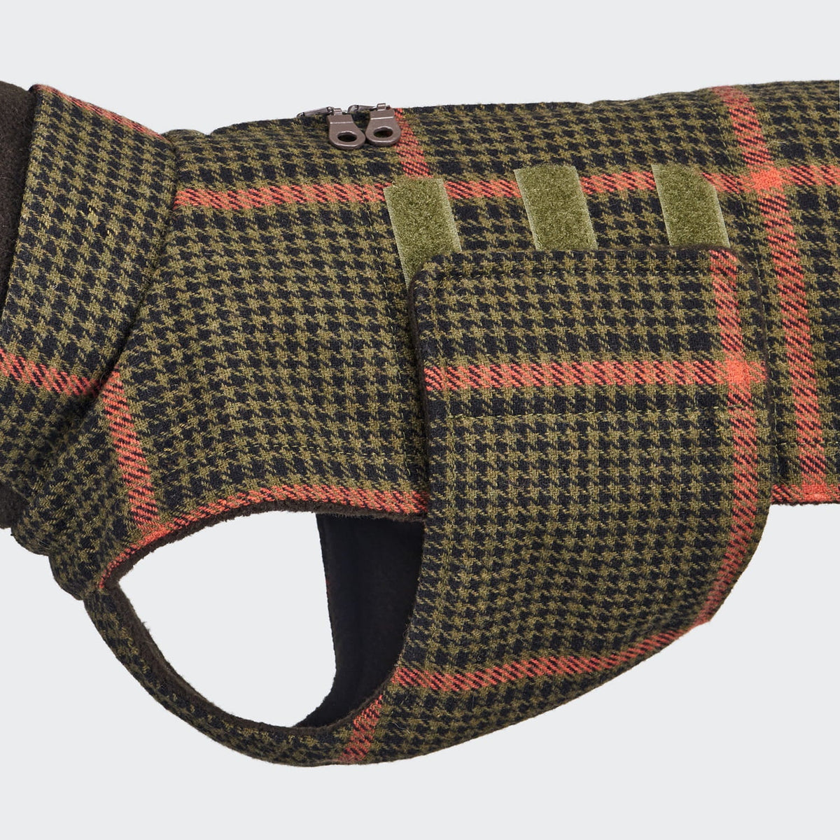 CLOUD7 Hundemantel Brooklyn DACKEL Flanell Tartan Green