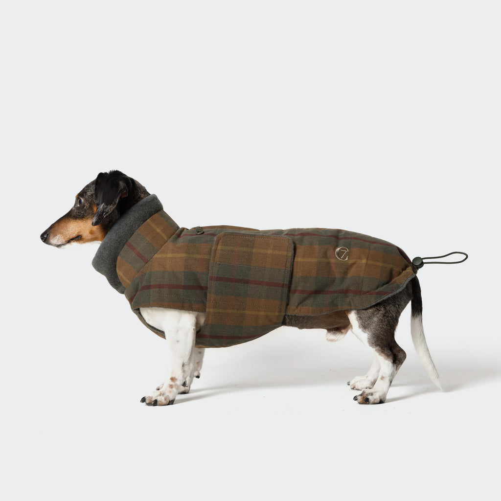 CLOUD7 Hundemantel Brooklyn DACKEL Waxed Tartan