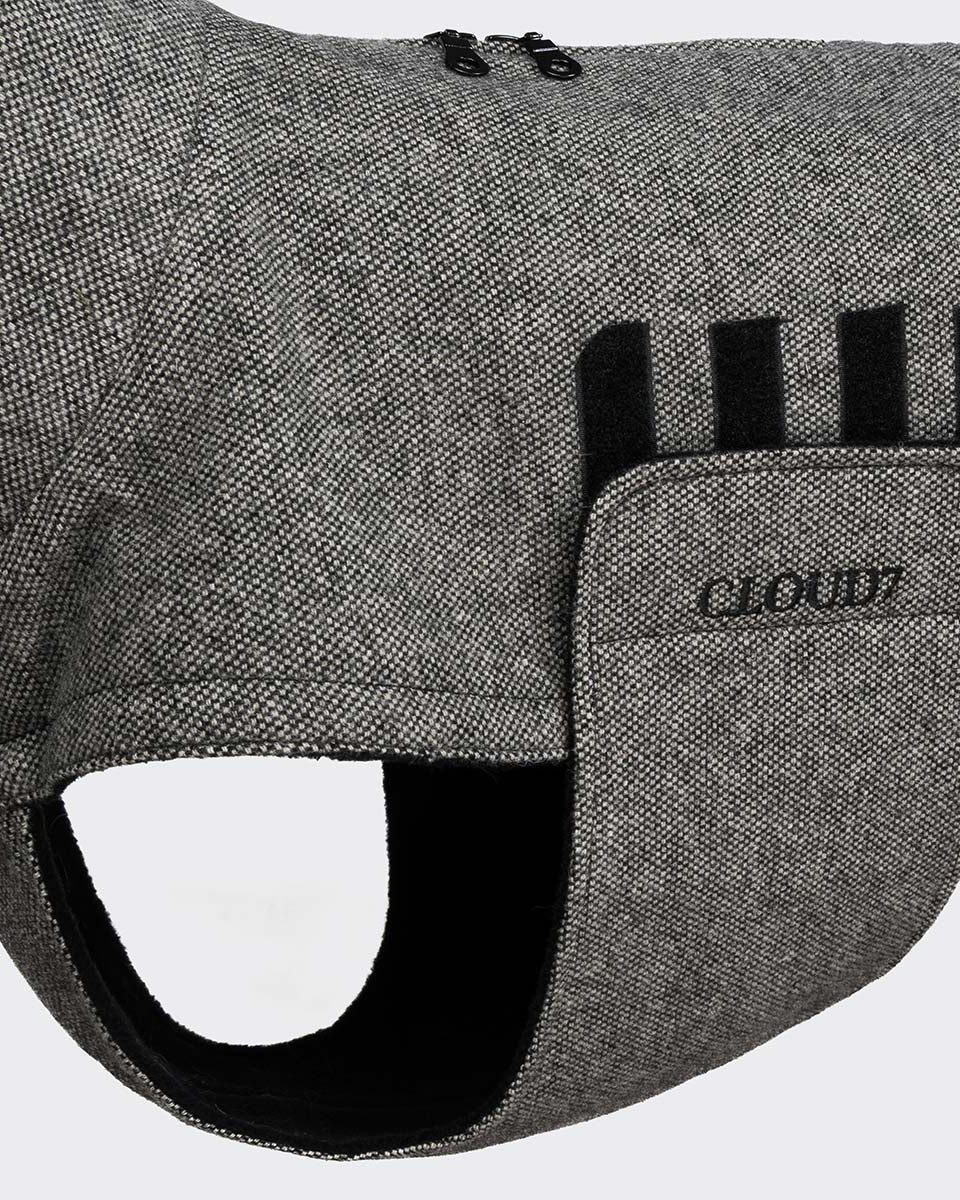 CLOUD7 Dog Coat Brooklyn Tweed Black LONG