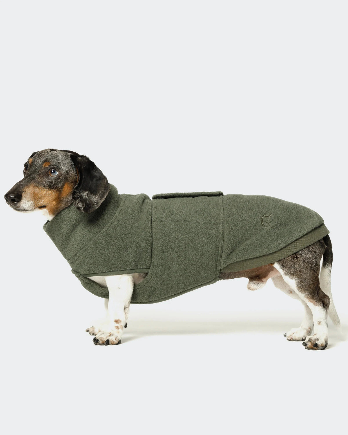 CLOUD7 Hundepullover Derby DACKEL Fleece Khaki