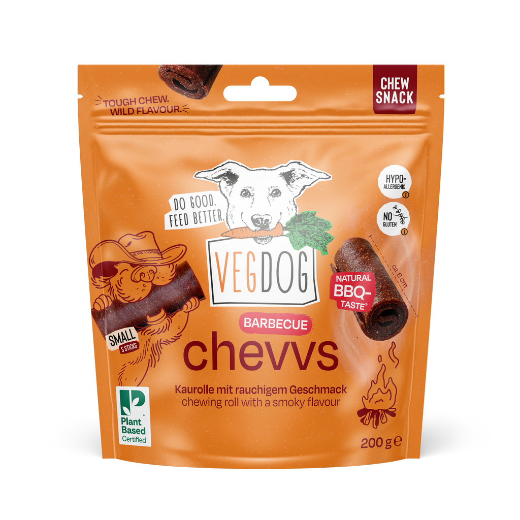 VEGDOG Kaustange Barbecue Chevvs Small