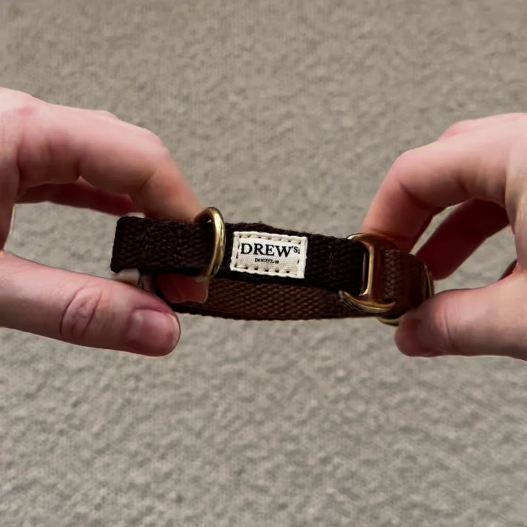 Drew's Dogwear Halsband Chocolate
