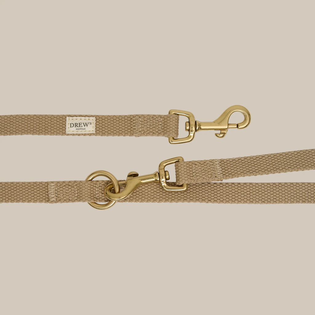 Drew's Dogwear Hundeleine Verstellbar Beige