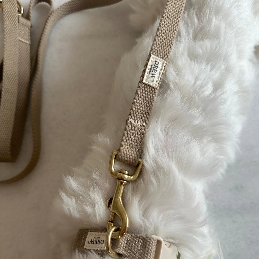 Drew's Dogwear Hundeleine Verstellbar Beige