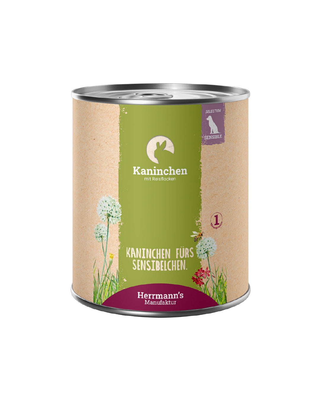 Herrmann’s Nassfuttermenü Sensible Kaninchen mit Reisflocken