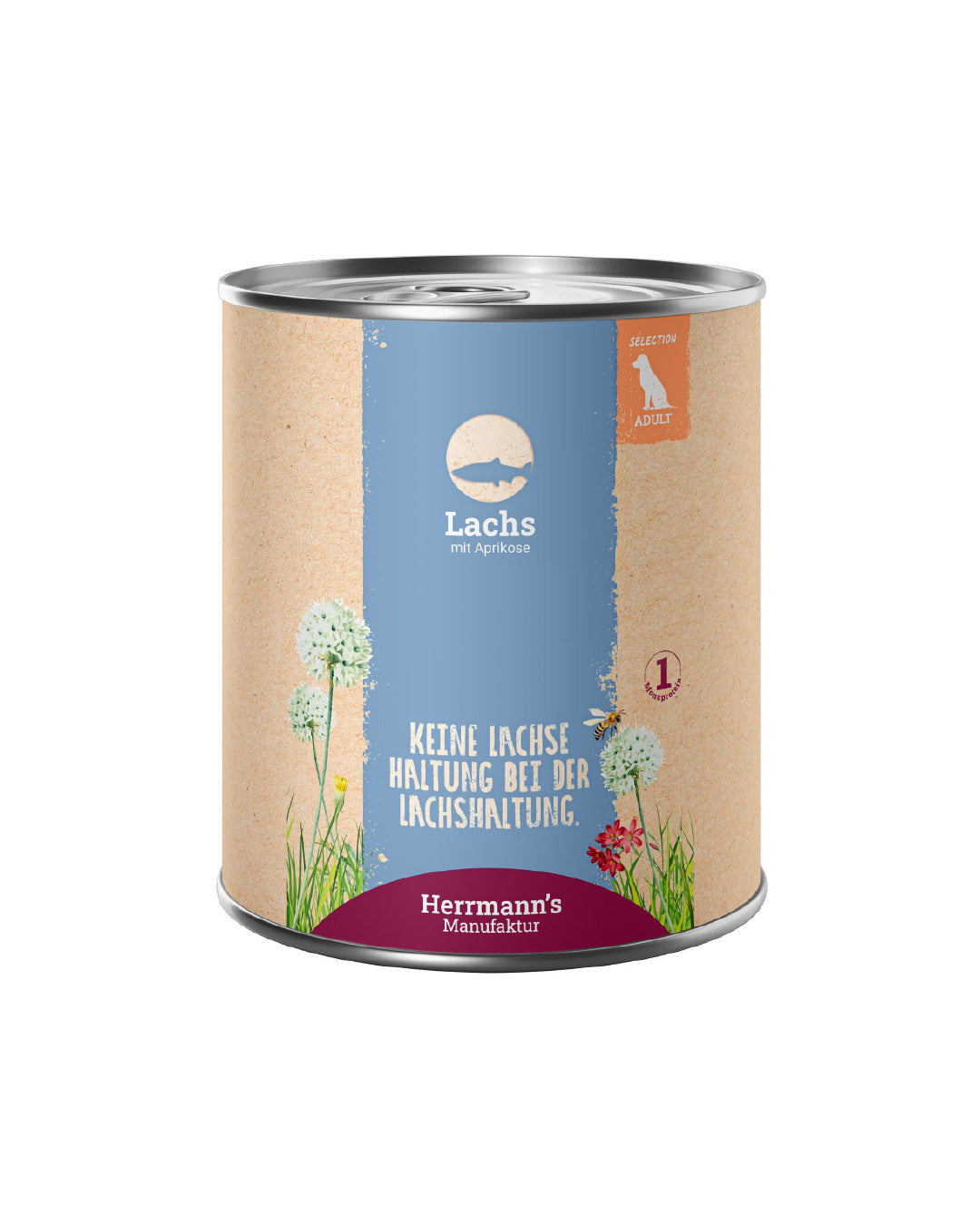 Herrmann’s Nassfuttermenü Adult Lachs mit Aprikose
