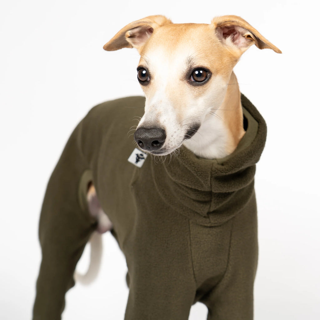 Karma Hund Fleece Overall WINDHUND Olivgrün