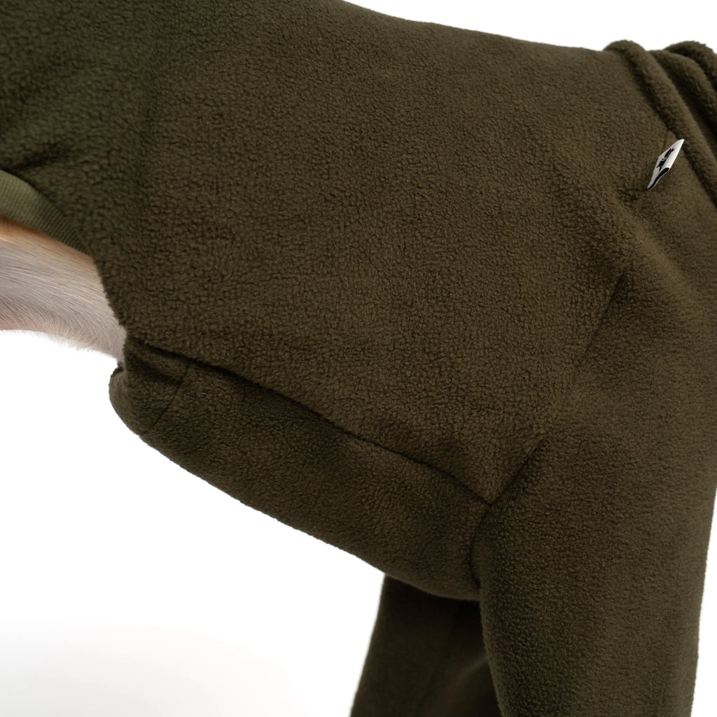 Karma Hund Fleece Overall WINDHUND Olivgrün