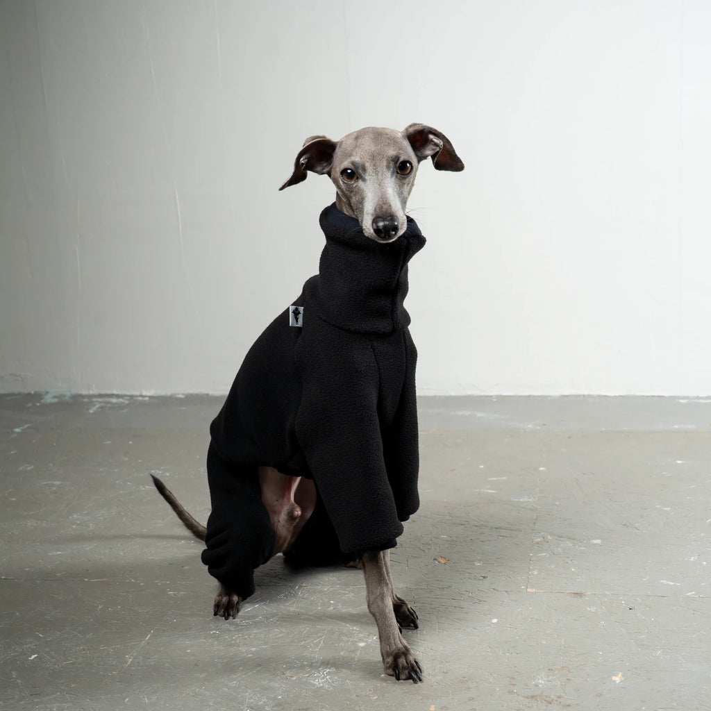 Karma Hund Fleece Overall WINDSPIEL Schwarz