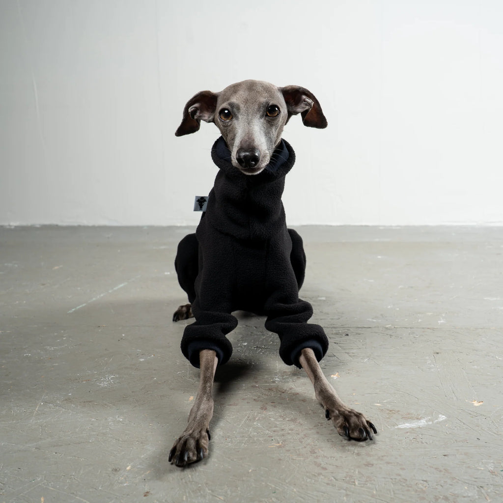 Karma Hund Fleece Overall WINDSPIEL Schwarz