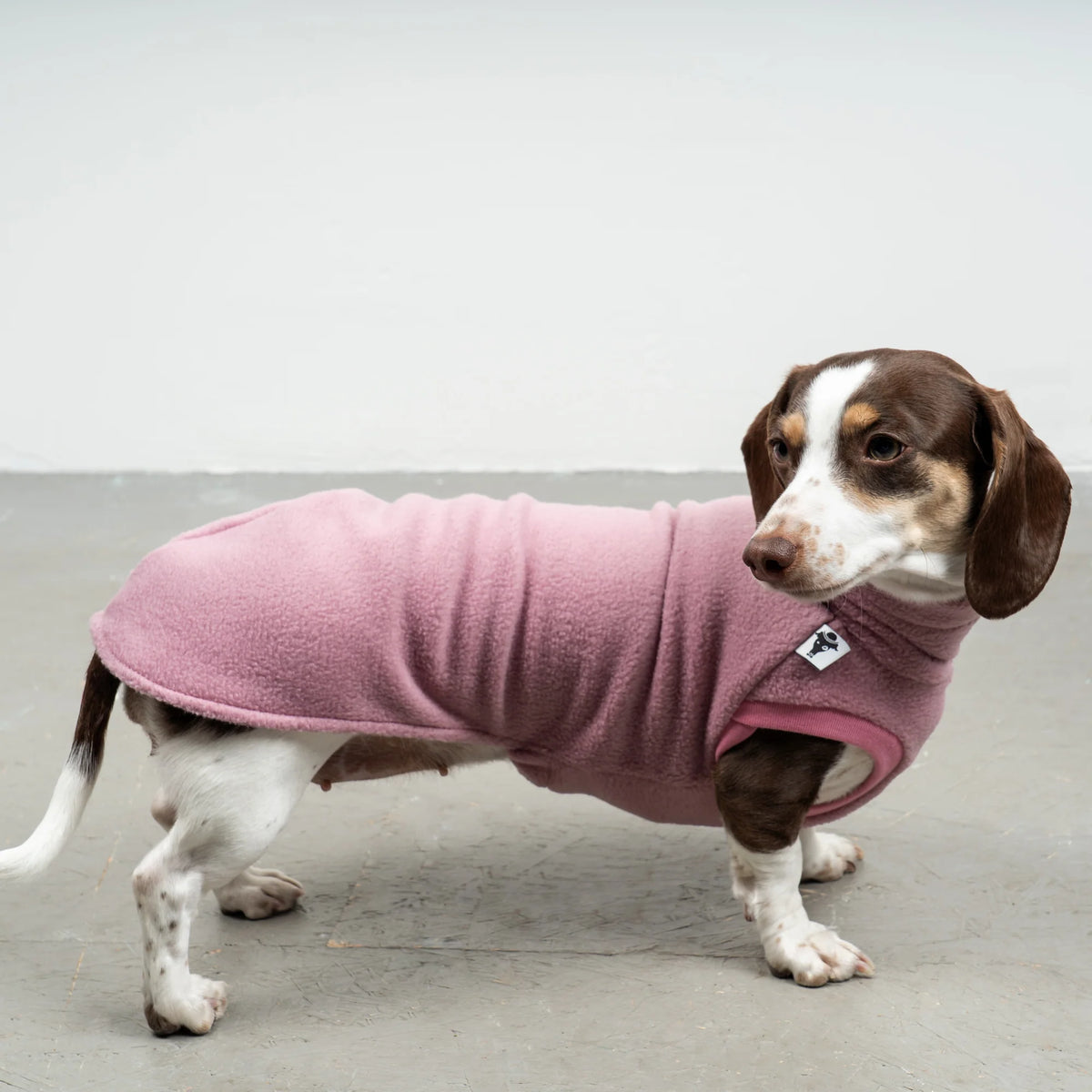 Karma Hund Fleece Shirt DACKEL Altrosa