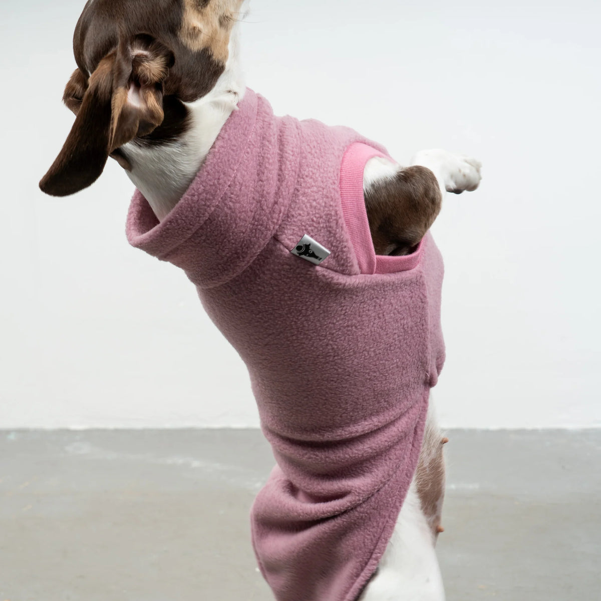 Karma Hund Fleece Shirt DACKEL Altrosa