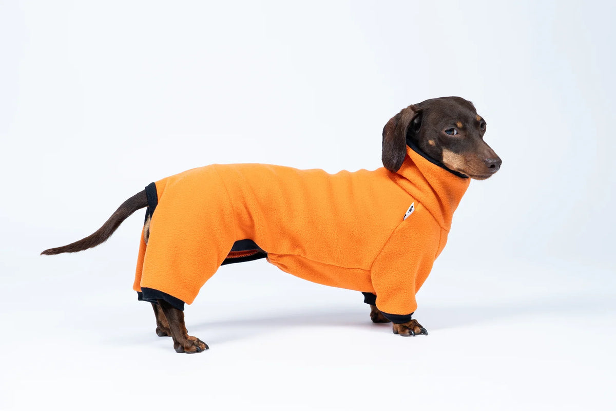 Karma Hund Fleece Overall DACKEL Orange