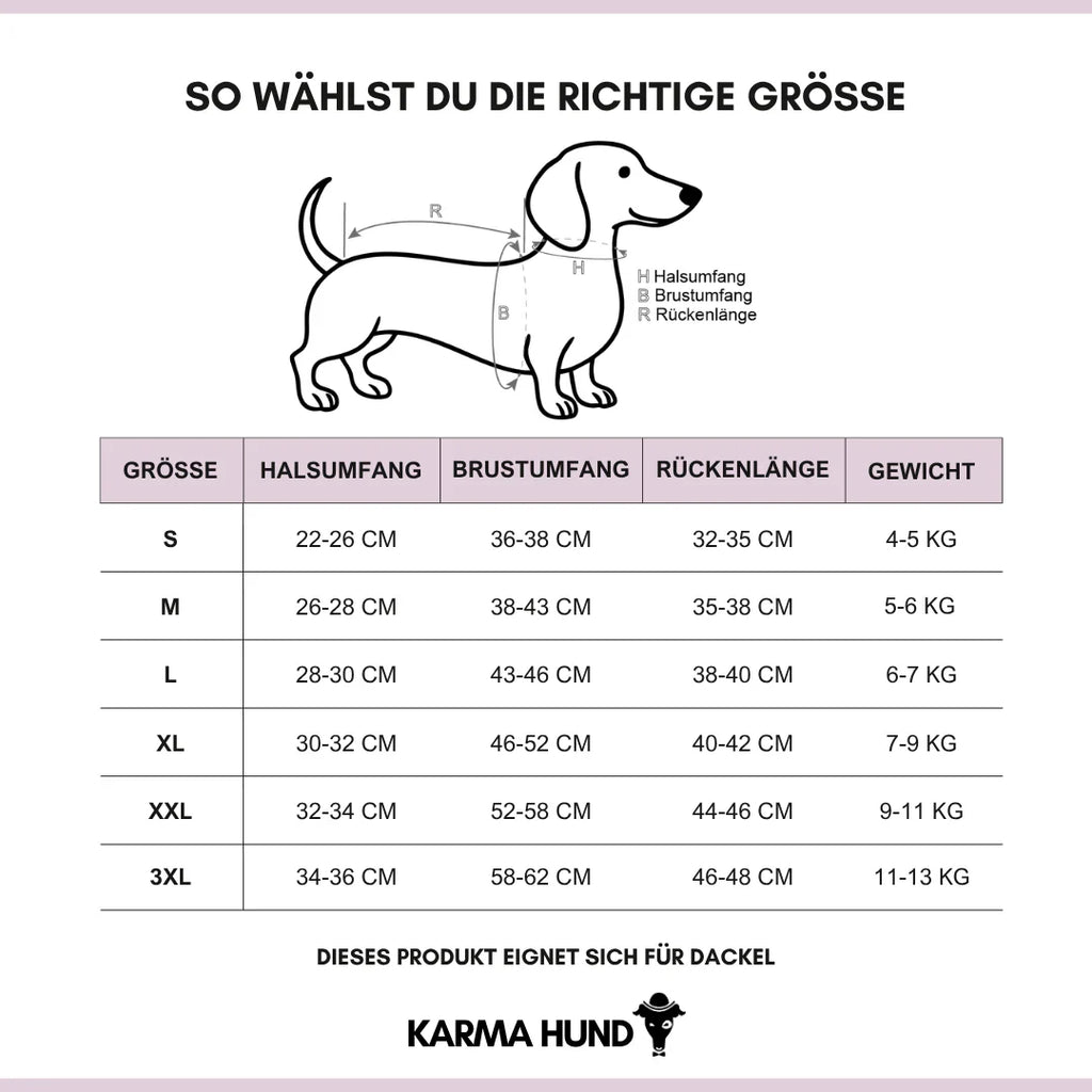 Karma Hund Fleece Overall DACKEL Orange
