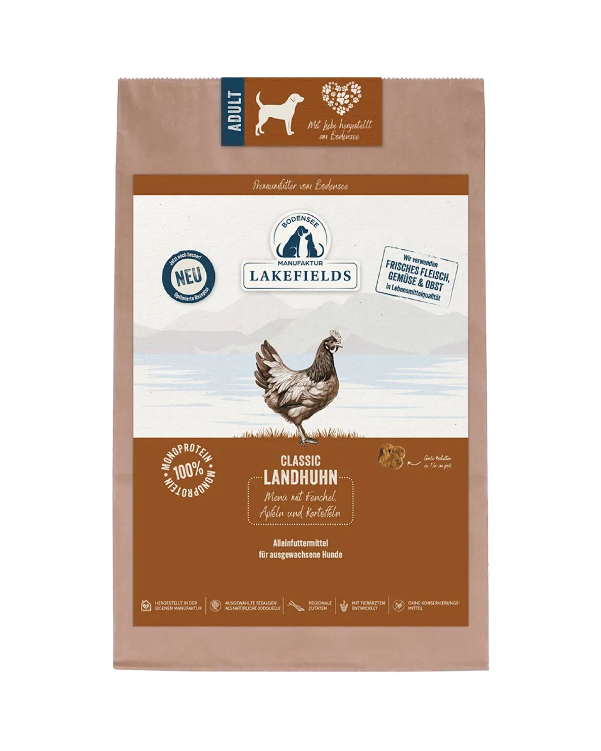 Lakefields Trockenfuttermenü Huhn