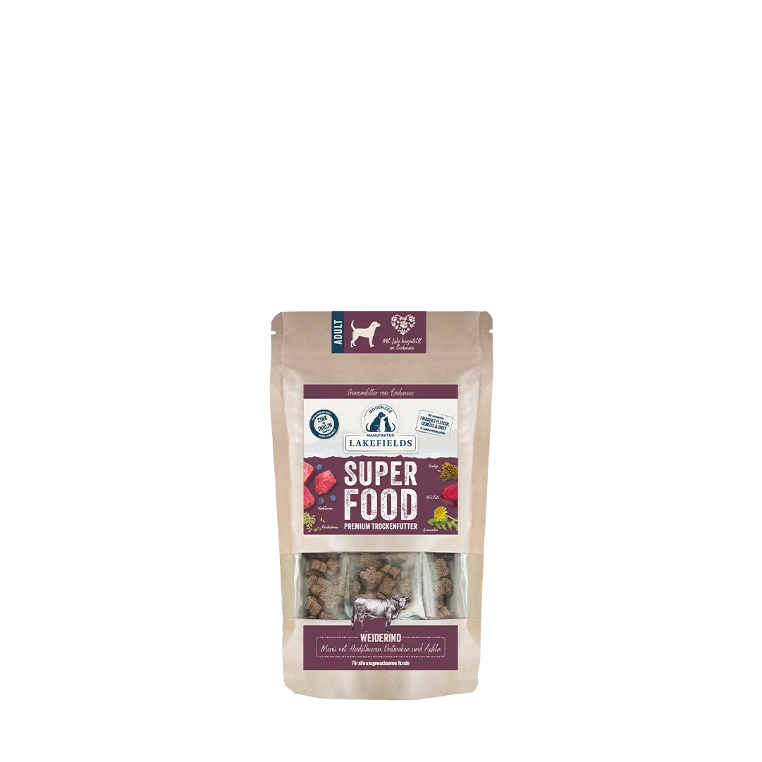 Lakefields Trockenfuttermenü Rind Superfood
