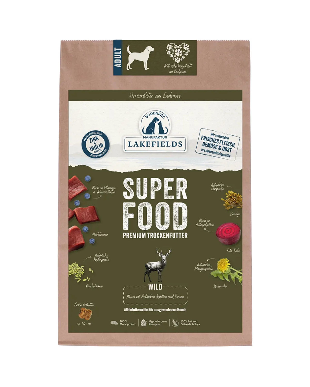 Lakefields Trockenfuttermenü Superfood Wild