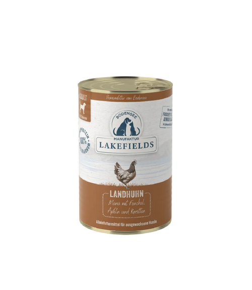 Lakefields Nassfuttermenü Landhuhn