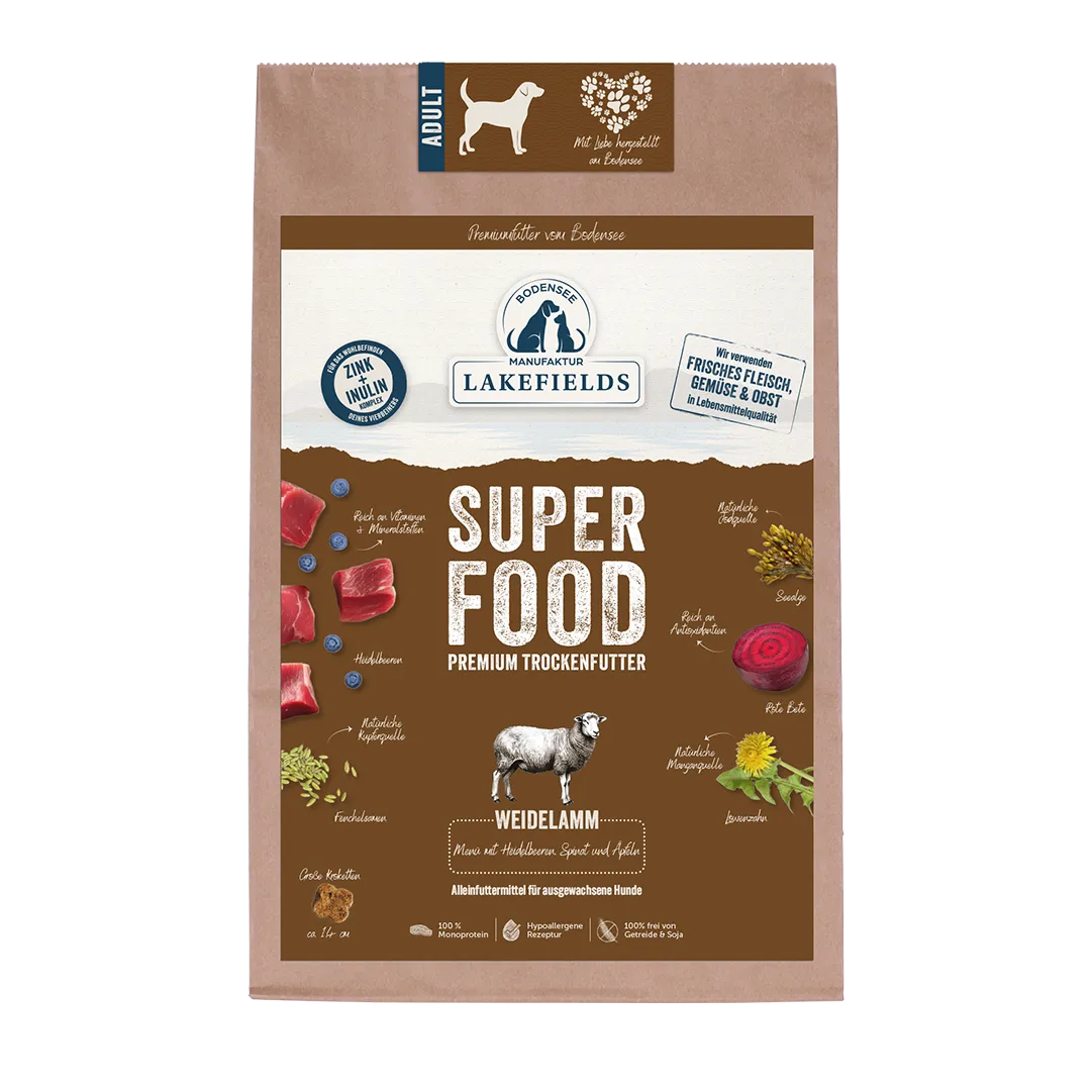 Lakefields Trockenfuttermenü Lamm Superfood