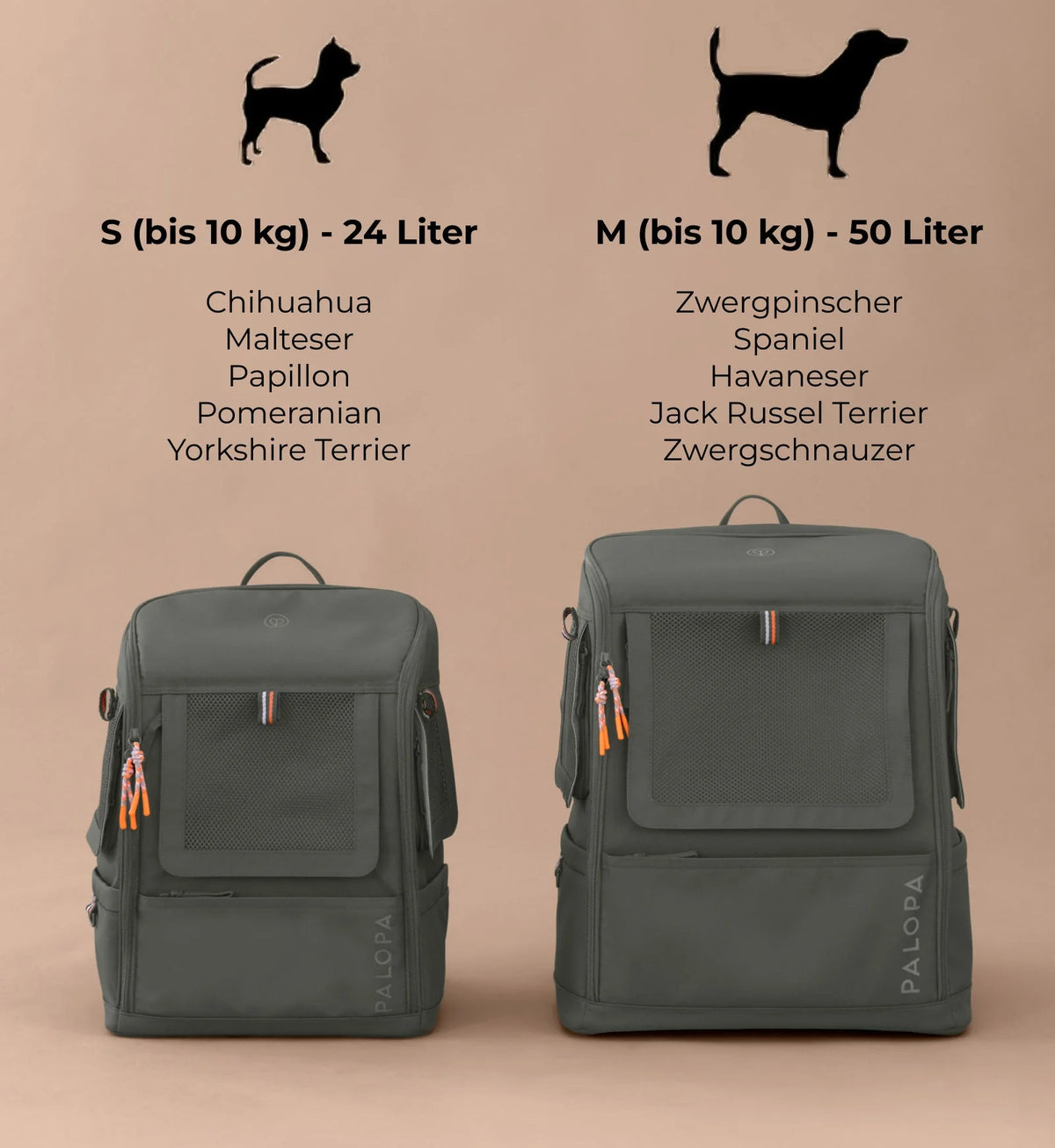 Palopa Hunderucksack Kari Taupe