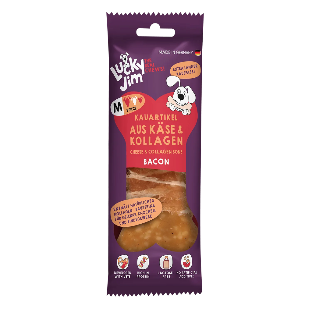 Lucky Jim Käse- & Kollagenkauknochen mit Bacon