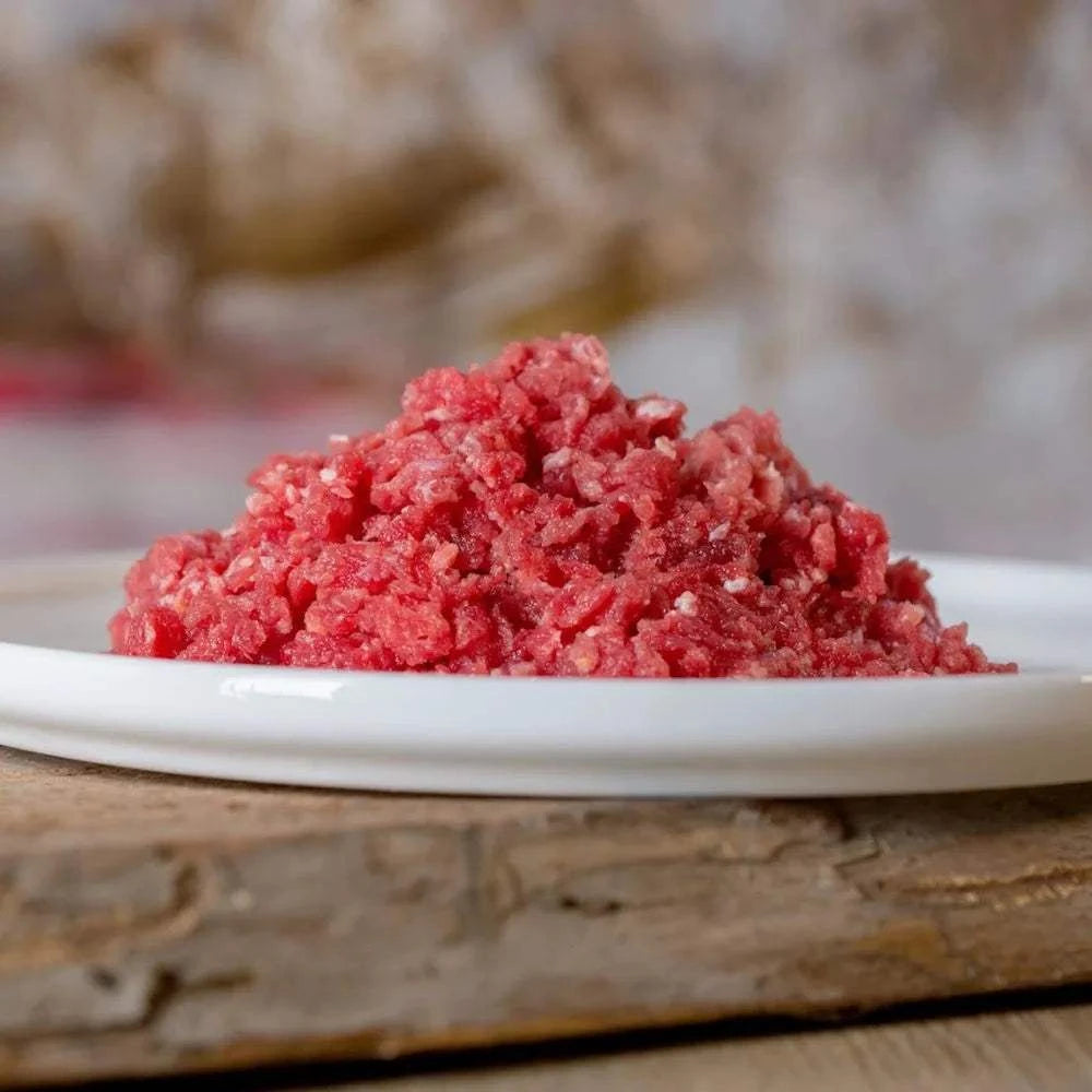 Barfgold Rohfleisch Muskelfleisch Rind mager gewolft (Mitte)