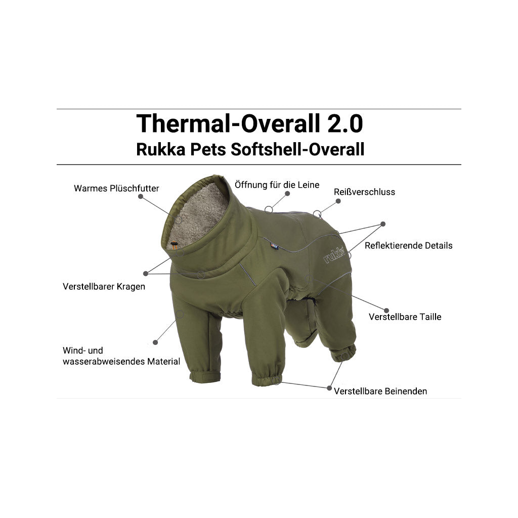 Rukka Pets Hundemantel Thermal Overall 2.0 Schwarz
