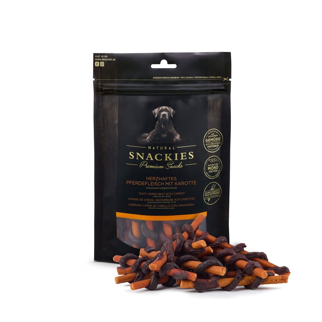 SNACKIES Pferdefleischsticks mit Karotte