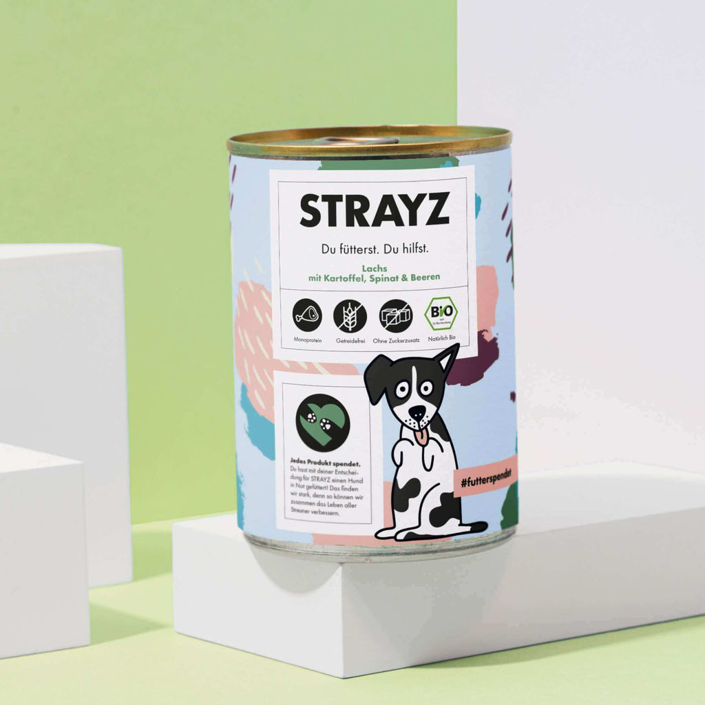 STRAYZ Wet Food Menu Organic Salmon with Potato