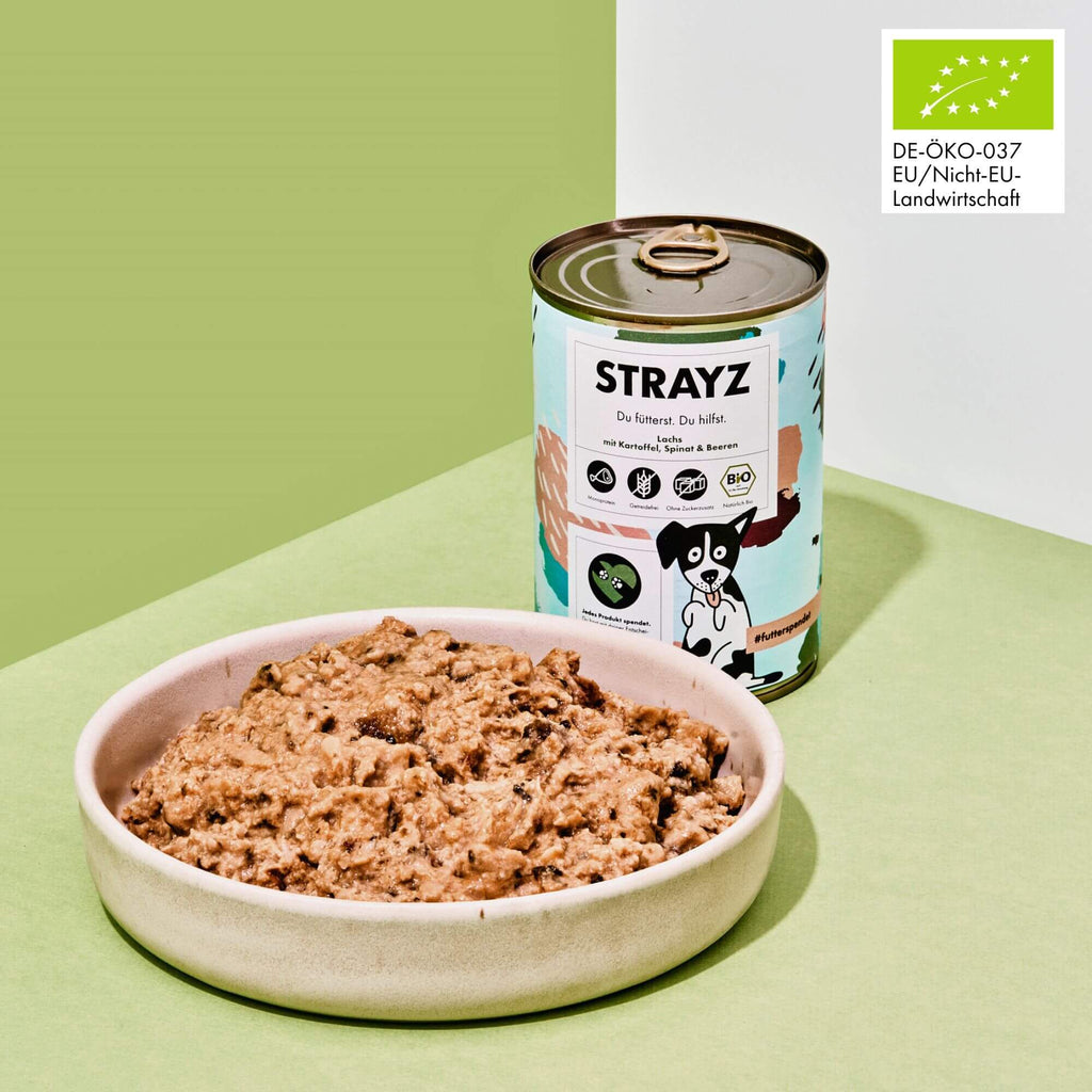 STRAYZ Wet Food Menu Organic Salmon with Potato