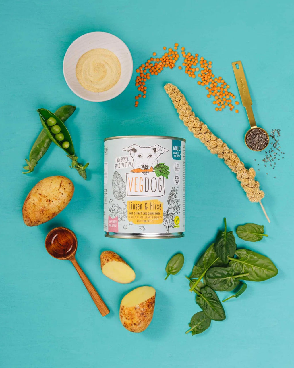 VEGDOG Vegan Wet Food Menu Adult Lentils & Millet