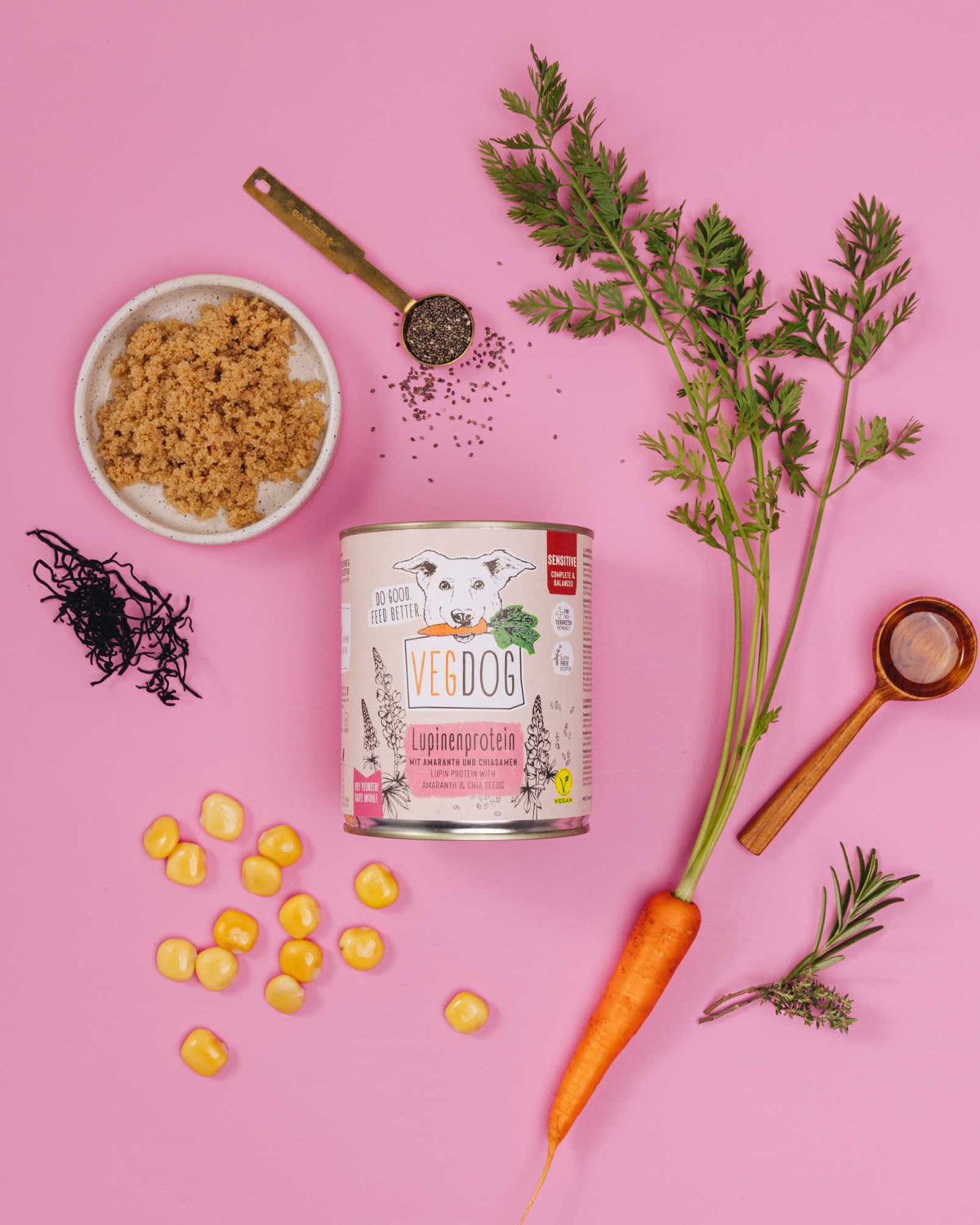 VEGDOG Veganes Nassfuttermenü Adult Sensitive Linsen & Hirse