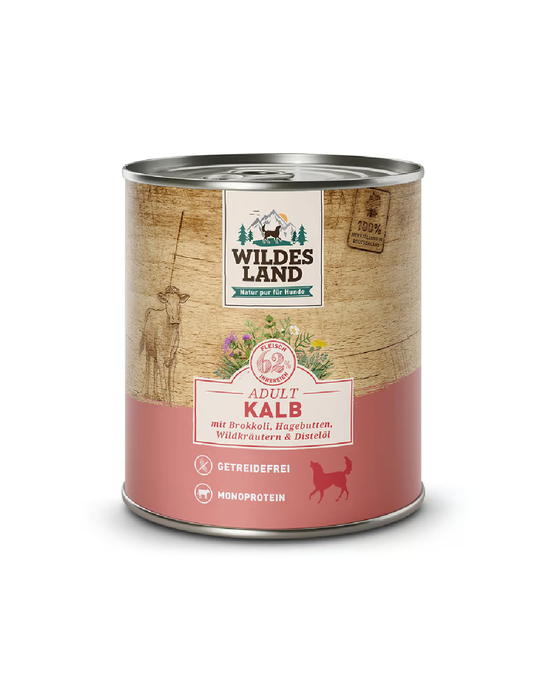 Wildes Land Nassfuttermenü Kalb