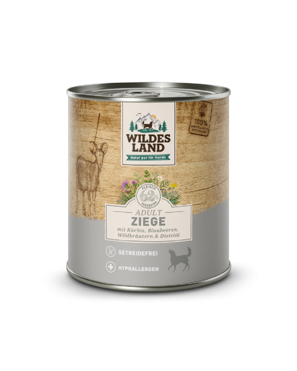 Wildes Land Nassfuttermenü Ziege