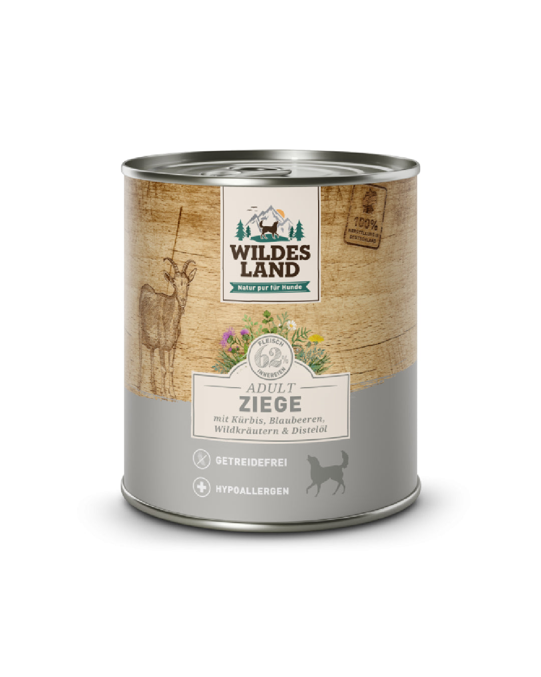 Wildes Land Nassfuttermenü Ziege