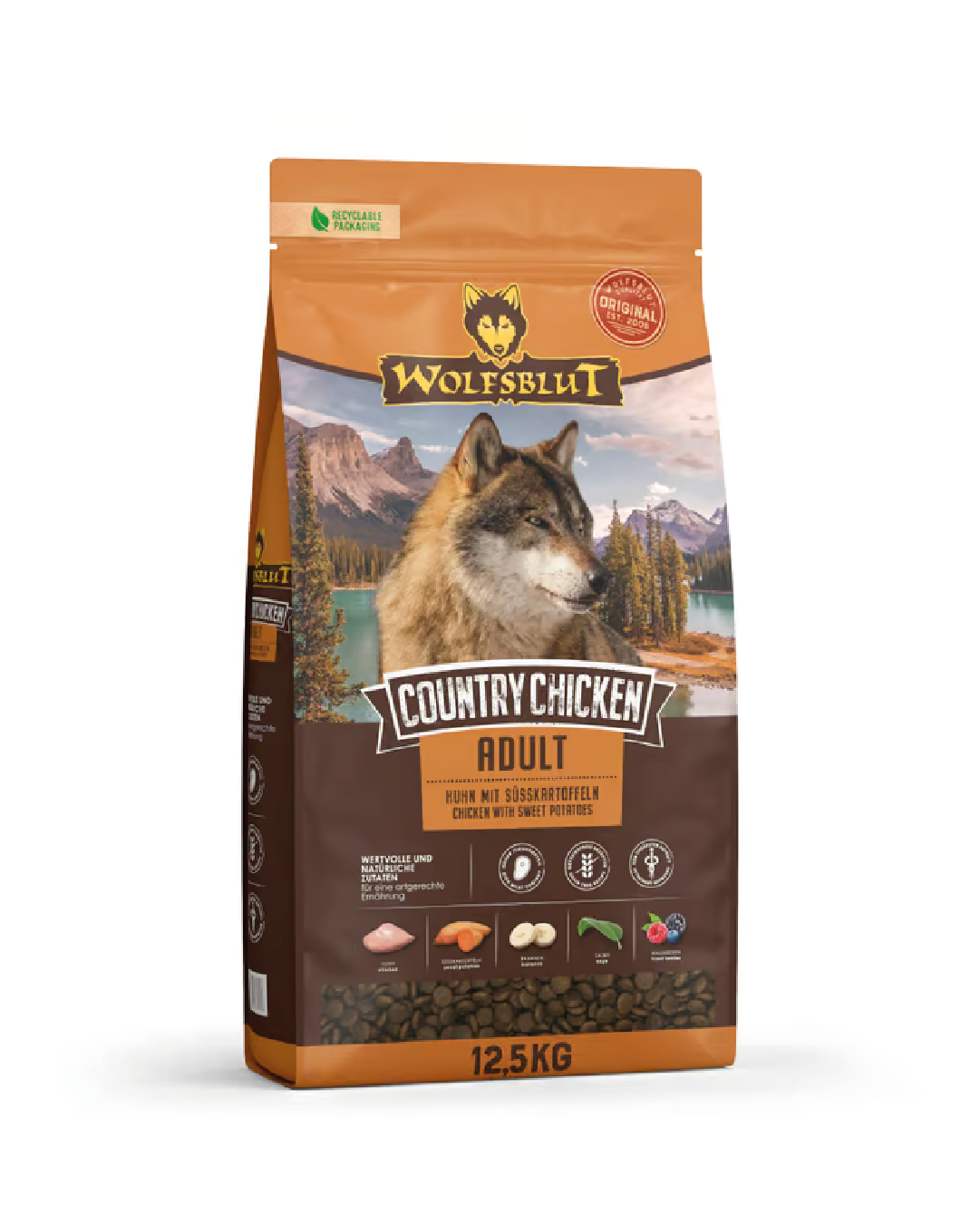 Wolfsblut Trockenfuttermenü Country Chicken Huhn