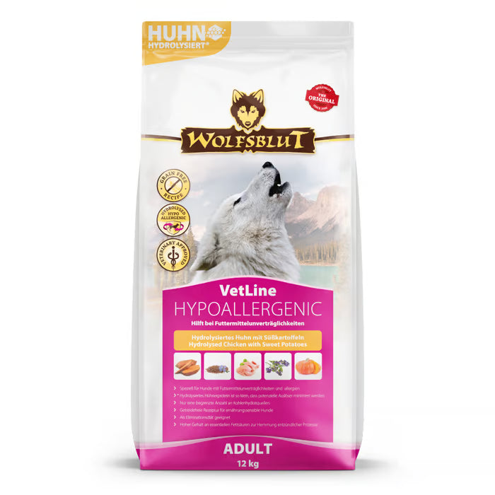 Wolfsblut Trockenfuttermenü VetLine Hypoallergenic Hydrolysiertes Huhn