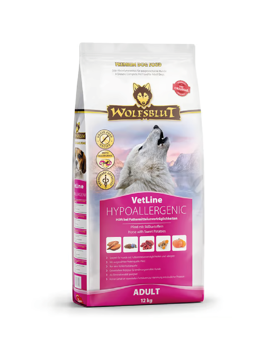 Wolfsblut Trockenfuttermenü VetLine Hypoallergenic Pferd