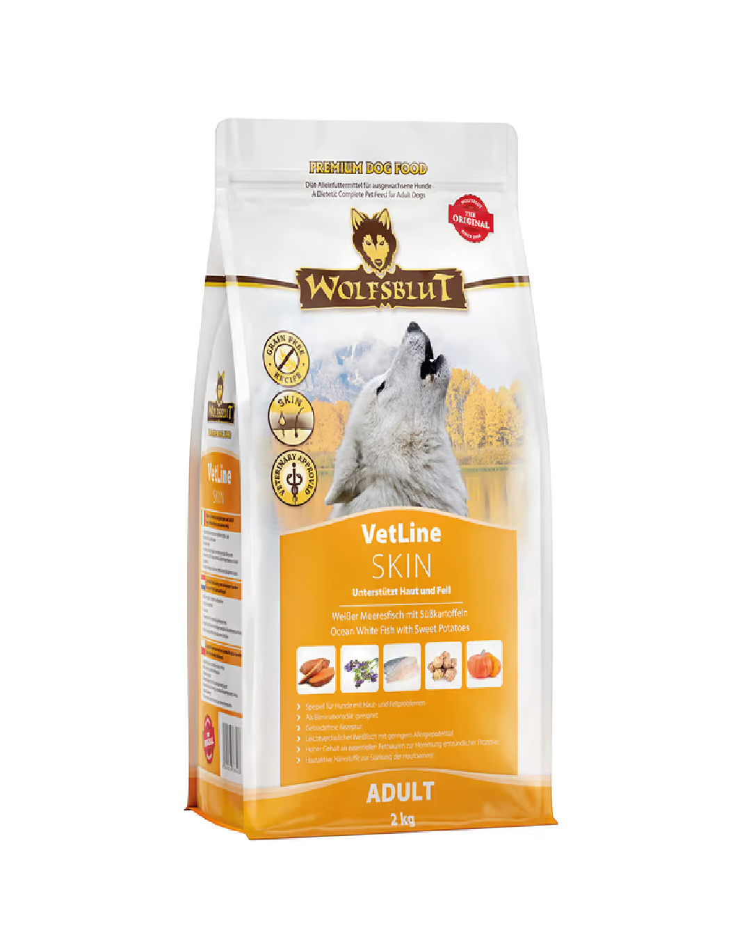 Wolfsblut Trockenfuttermenü VetLine Skin Weißfisch