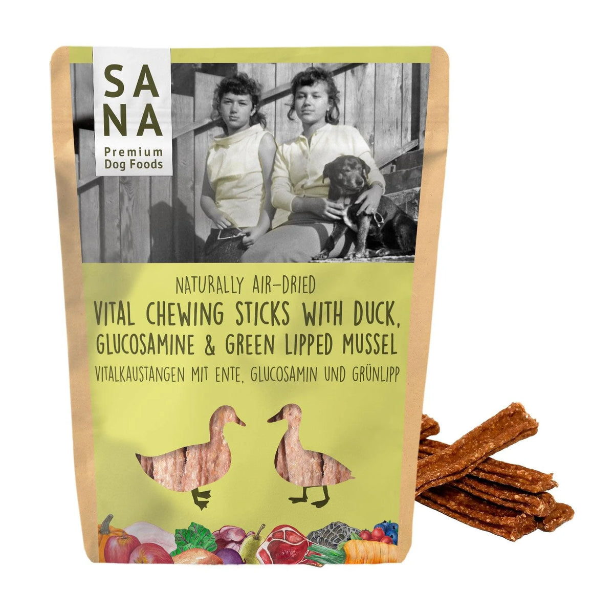 Sanadog Vitalkaustange Rinderhaut mit Ente & Glucosamin